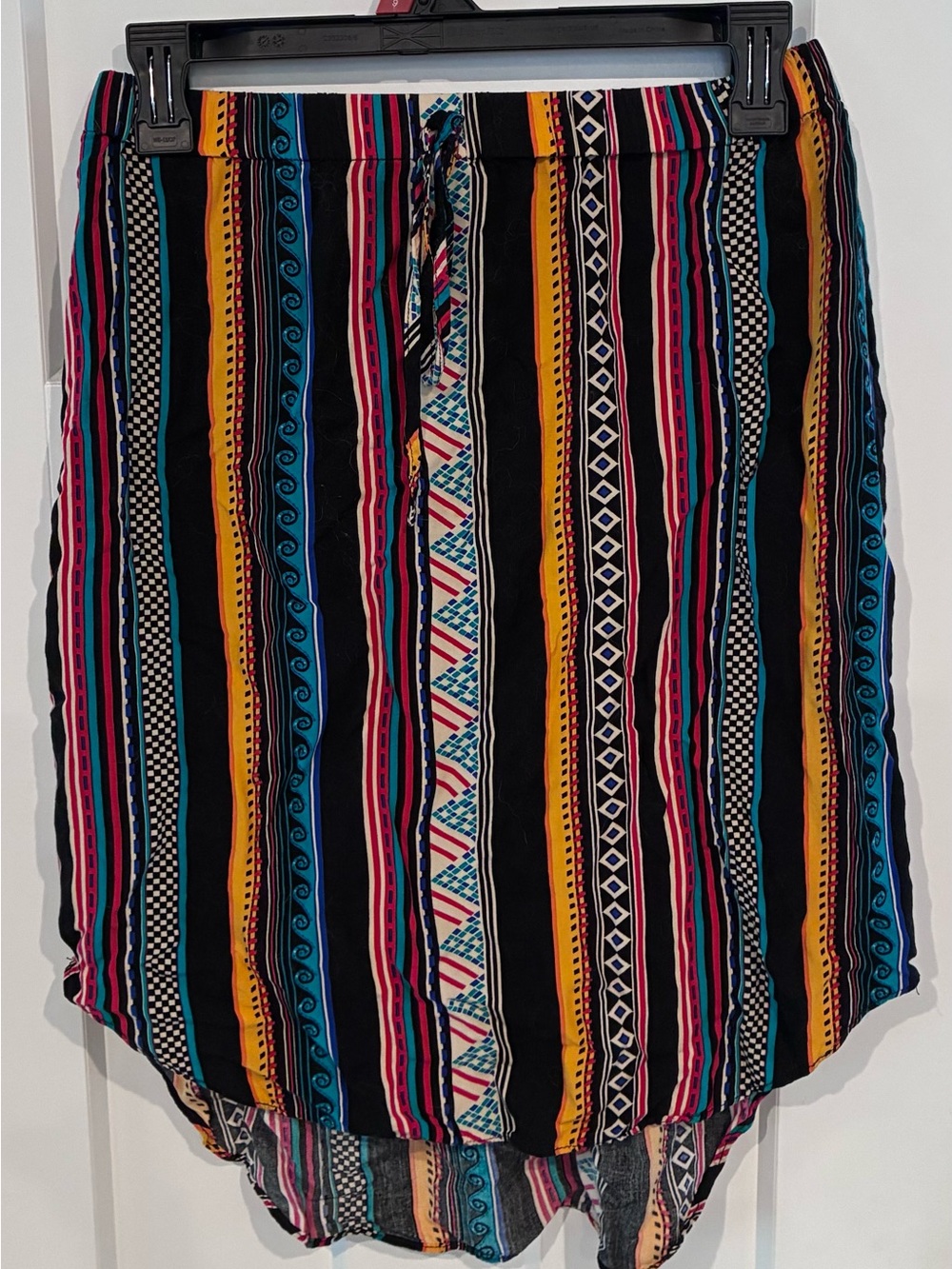 SHEIN Blue Green Striped Garment with Black Label